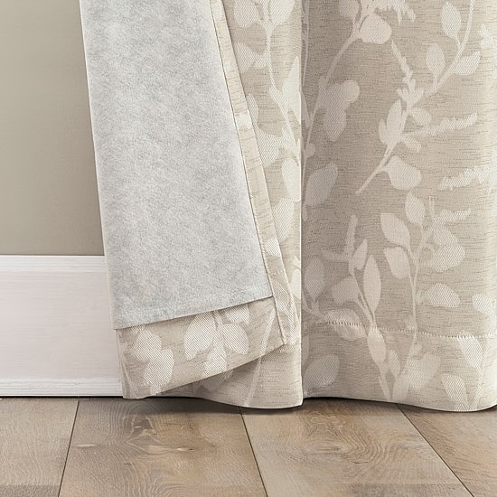 Sun Zero Glynn Gaia Woven Floral Magnetic Closure Grommet Top Energy Saving 100% Blackout Set of 2 Curtain Panel