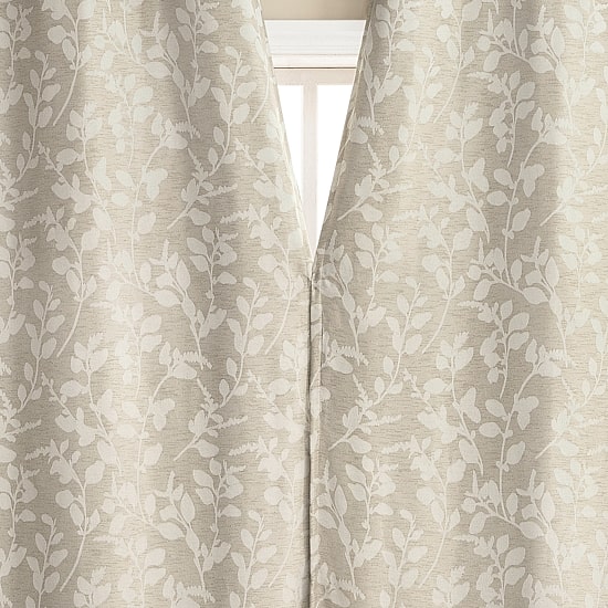 Sun Zero Glynn Gaia Woven Floral Magnetic Closure Grommet Top Energy Saving 100% Blackout Set of 2 Curtain Panel