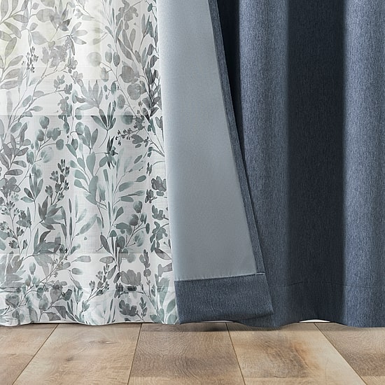 Sun Zero Arbor Print Grommet Top Blackout Set of 4 Curtain Panel