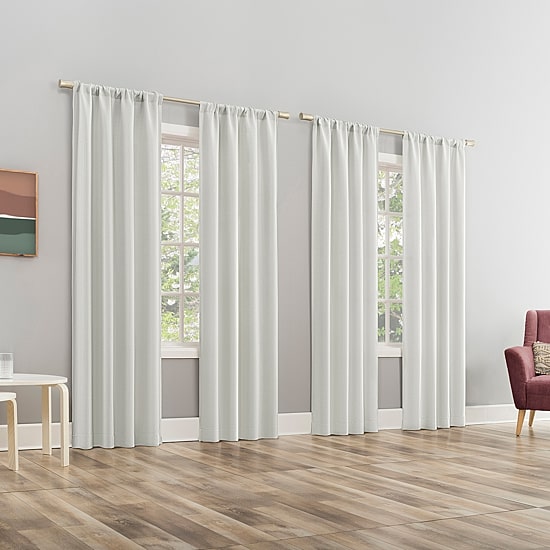 Sun Zero Dasan Rod Pocket Blackout Set of 4 Curtain Panel