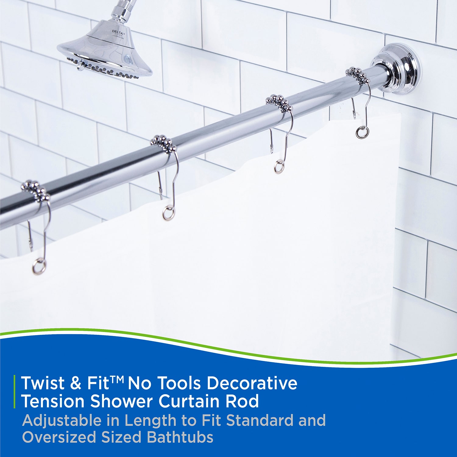 Kenney Adjustable Shower Curtain Rod