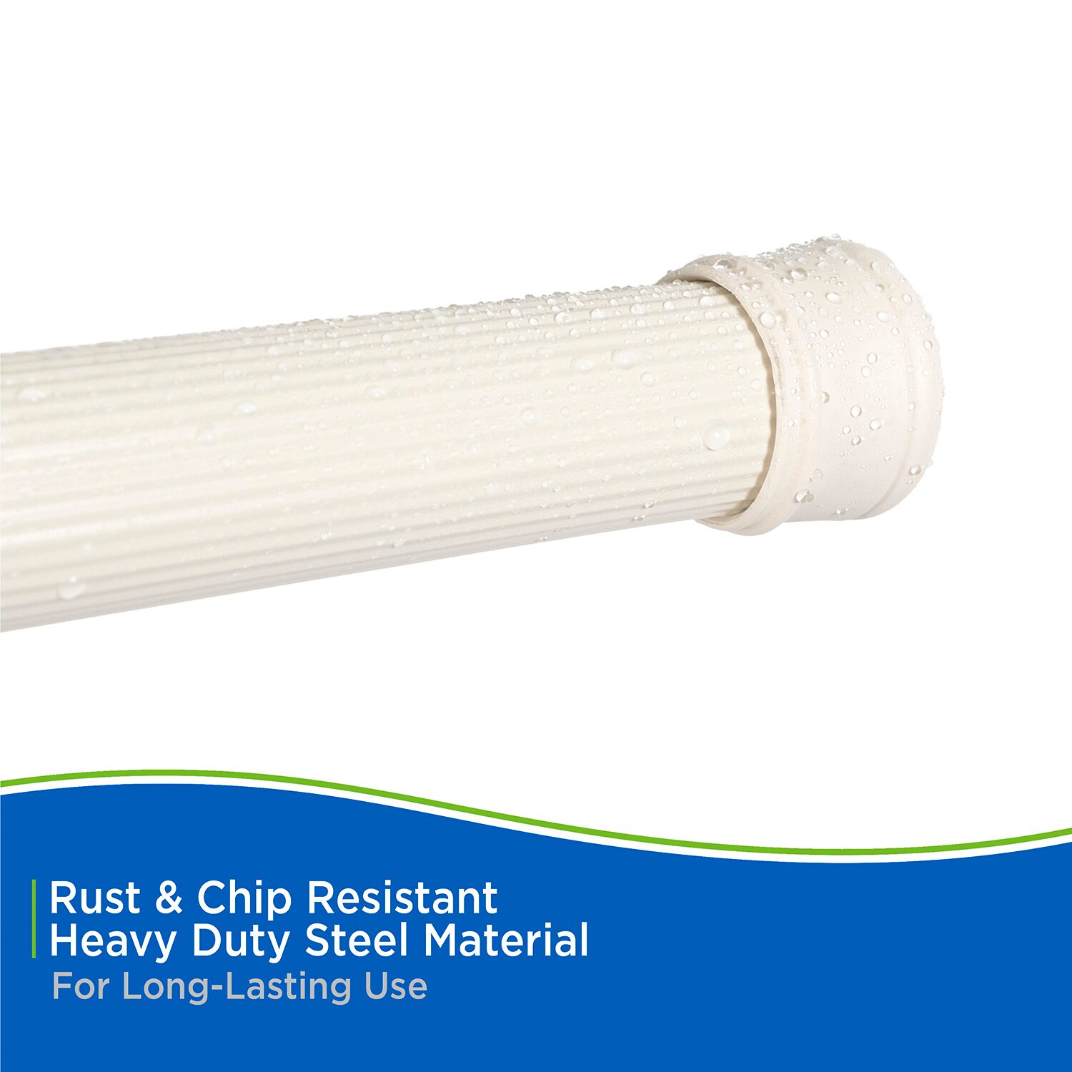 Kenney Twist & Fit No Tools 42-72 Adjustable Spring Tension Shower Curtain Rod