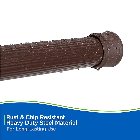 Kenney Twist & Fit No Tools 36-63 IN Adjustable Spring Tension Shower Curtain Rod