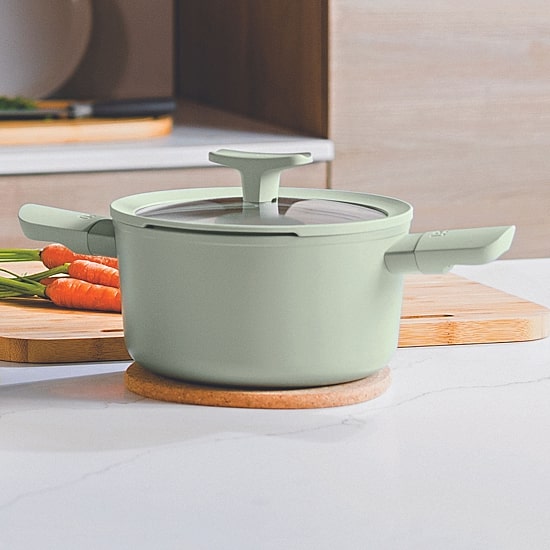 BergHOFF Balance Ceramic 3.3-qt. Stockpot with Glass Lid
