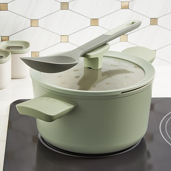 BergHOFF Balance Ceramic 3.3-qt. Stockpot with Glass Lid