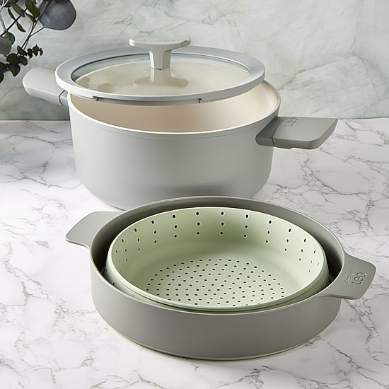 BergHOFF Balance Ceramic 4.6-qt. Stockpot with Glass Lid