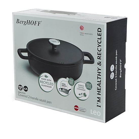 BergHOFF Leo Phantom Ceramic Non-Stick 5-qt. Saute Pan