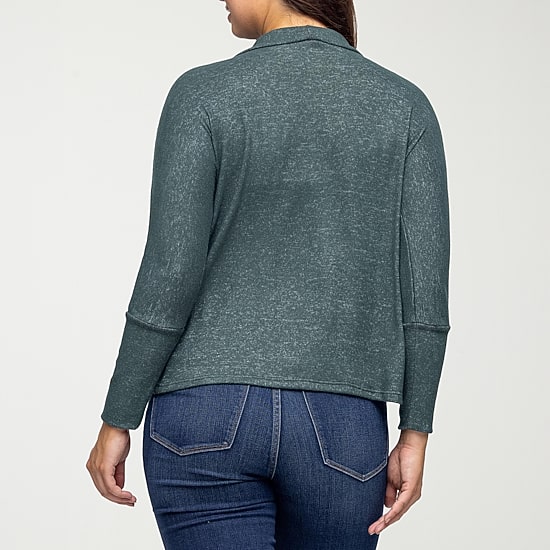 24seven Comfort Apparel Womens Long Sleeve Shrug