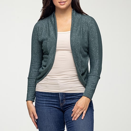 24seven Comfort Apparel Womens Long Sleeve Shrug