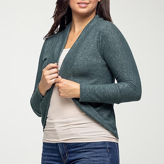 24seven Comfort Apparel Womens Long Sleeve Shrug