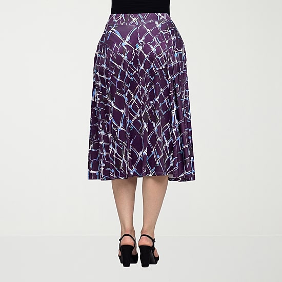 24seven Comfort Apparel Womens Midi A-Line Skirt