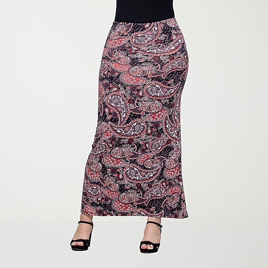 24seven Comfort Apparel Womens Maxi Skirt
