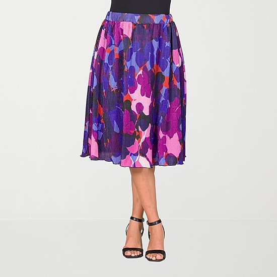 24seven Comfort Apparel Womens Midi A-Line Skirt