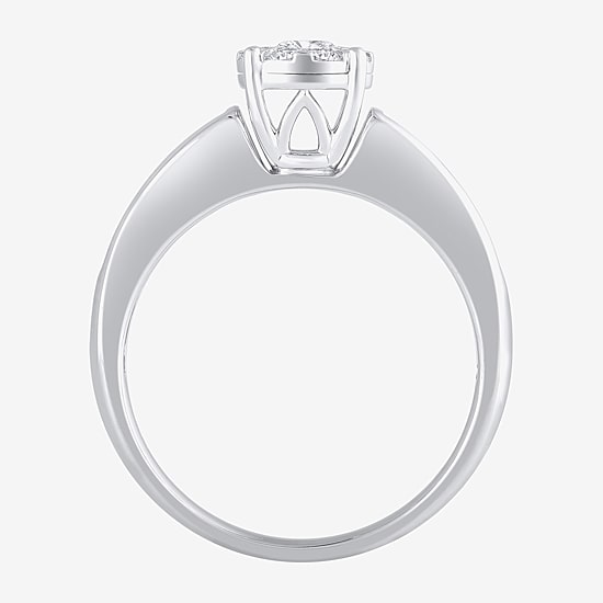 Round 1 CT.T.W. Natural Diamond Side Stone Bridal Set in 10K or 14K Gold
