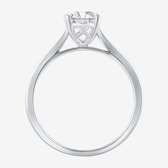 (H-I / SI2) Womens 1 1/2 CT. Lab-Grown White Diamond in 14K Gold Oval Solitaire Engagement Ring