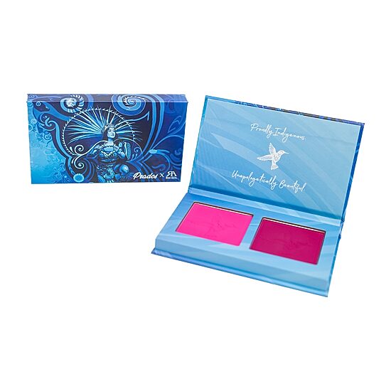 Prados Beauty x Rah Azul indígena Guerrera 2 Pan Beso Del Sol Blush Palette