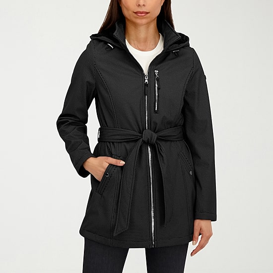 Hfx Womens Faux Fur Water Resistant Midweight Softshell Jacket