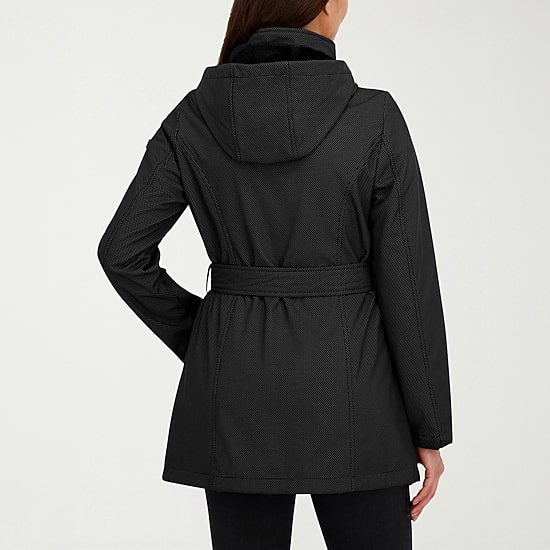 Hfx Womens Faux Fur Water Resistant Midweight Softshell Jacket