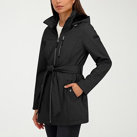 Hfx Womens Faux Fur Water Resistant Midweight Softshell Jacket