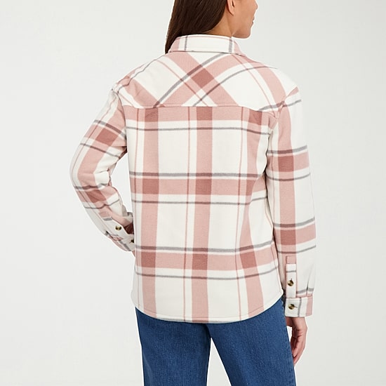 Hfx Womens Faux Fur Lightweight Shirt Jacket