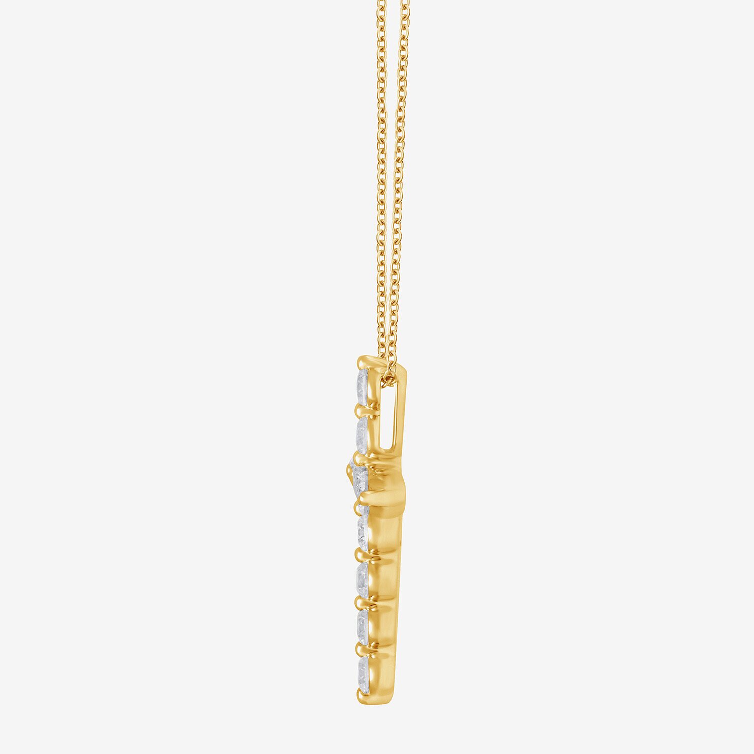 Cross (F, Si2) Womens 1 CT. T.W. Lab Grown White Diamond 14K Gold Over Silver 18 Inch Pendant Necklace