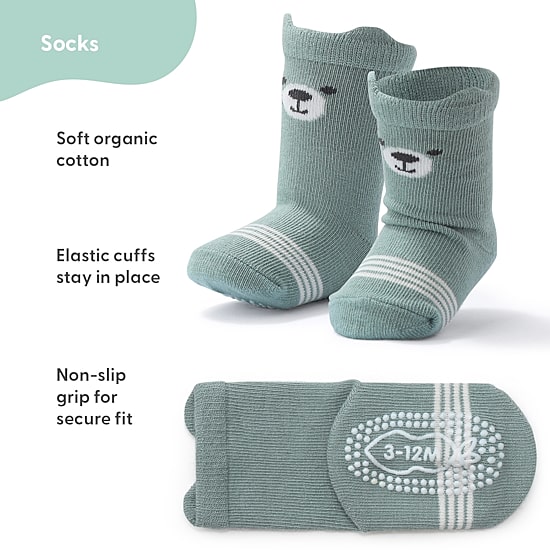 The Peanutshell Baby Boys 12 Pair Crew Socks