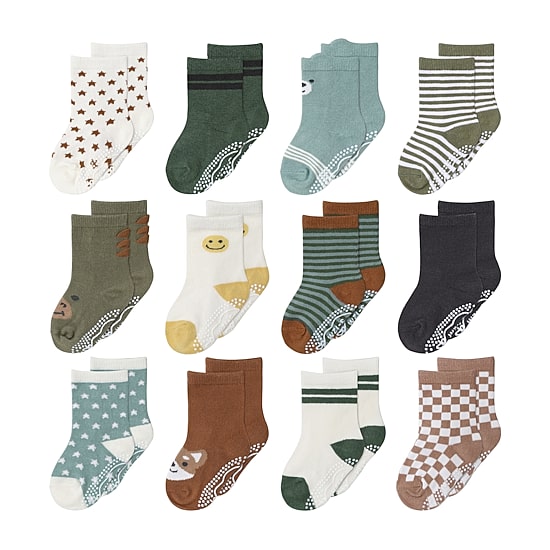 The Peanutshell Baby Boys 12 Pair Crew Socks