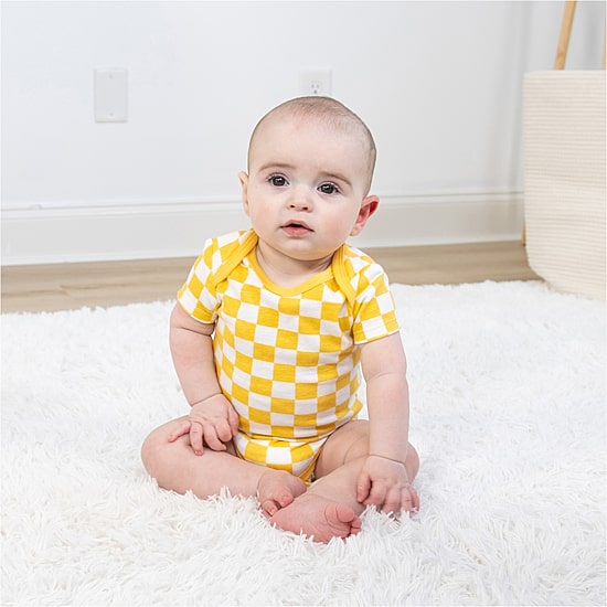 The Peanutshell Baby Boys Round Neck Short Sleeve 4-pc. Bodysuit