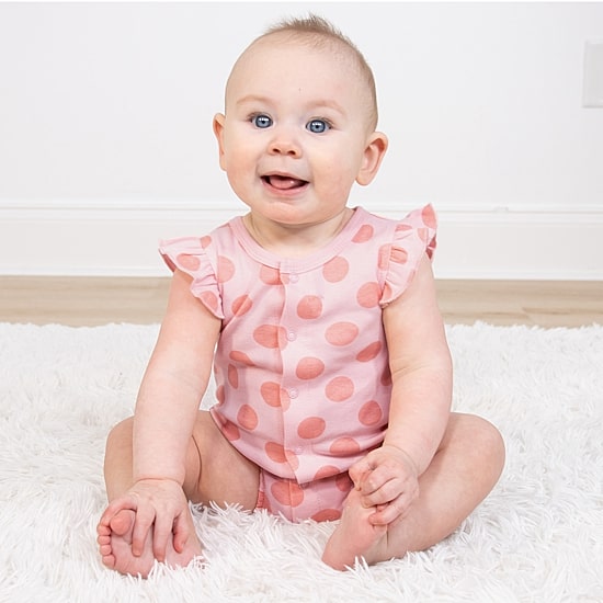The Peanutshell Baby Girls Sleeveless Floral 2-pc. Romper