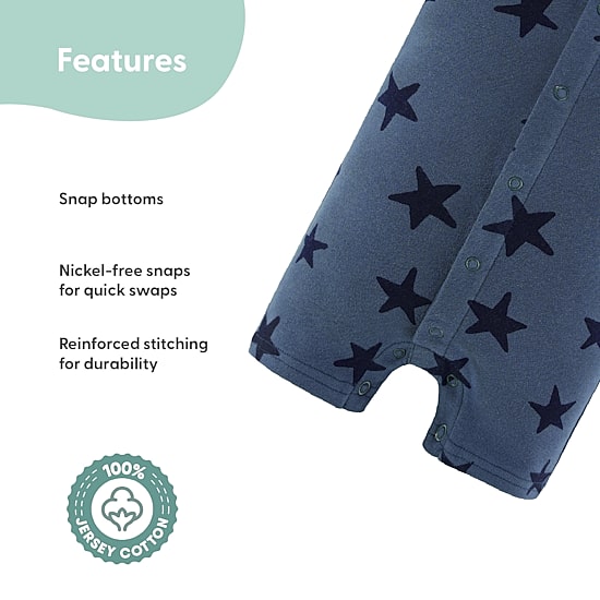 The Peanutshell Baby Boys Short Sleeve Star 2-pc. Romper