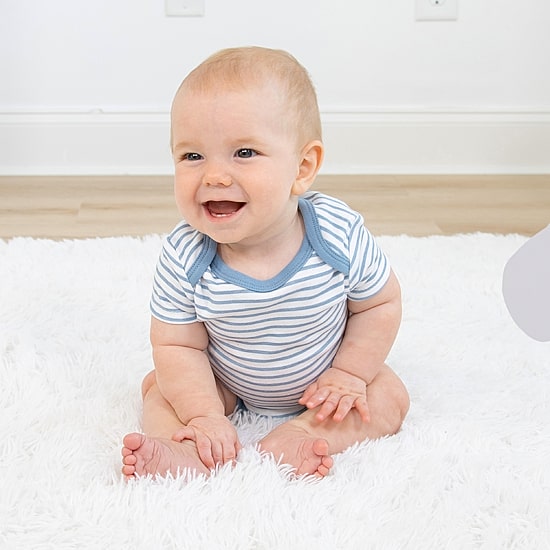 The Peanutshell Baby Boys Round Neck Short Sleeve 4-pc. Bodysuit