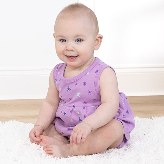 The Peanutshell Baby Girls Sleeveless Star 2-pc. Romper