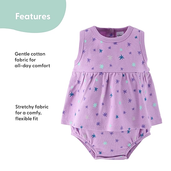 The Peanutshell Baby Girls Sleeveless Star 2-pc. Romper