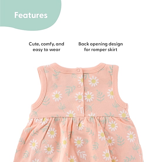 The Peanutshell Baby Girls Sleeveless Floral 2-pc. Romper