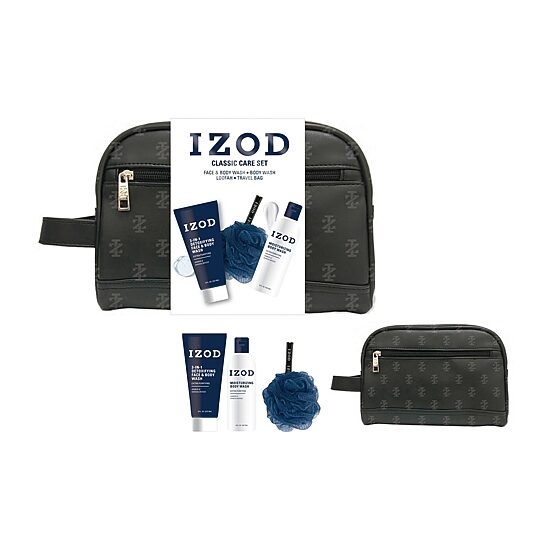 IZOD Shave Dopp Bag Travel Toiletry Set