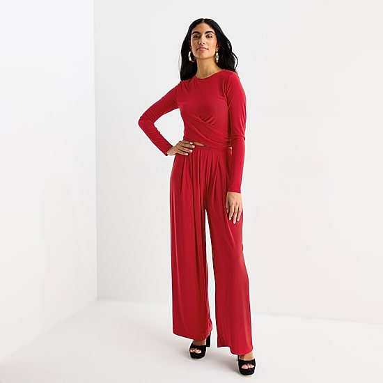 Bold Elements Womens Crew Neck Long Sleeve Blouse