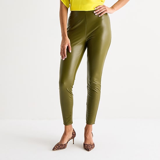 Bold Elements Womens Skinny Faux Leather Pant