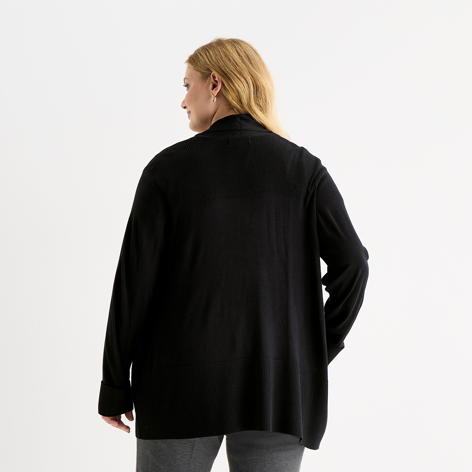 Liz Claiborne Womens Long Sleeve Layered Sweater Plus