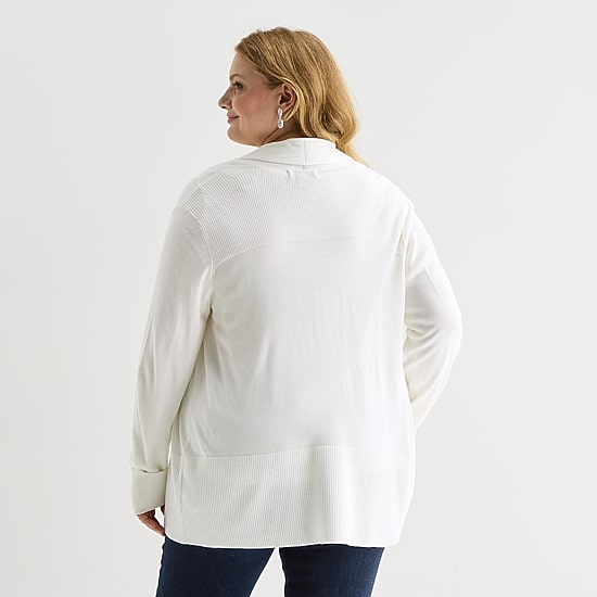 Liz Claiborne Womens Long Sleeve Layered Sweater Plus