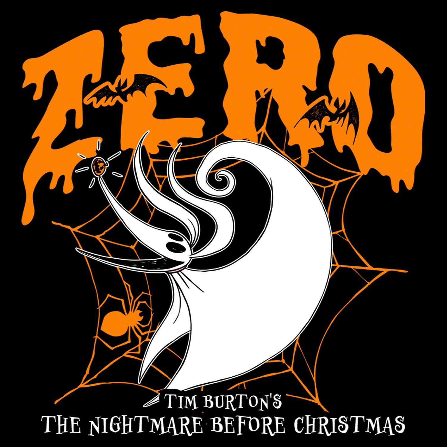 Zero Womens Juniors Crew Neck Short Sleeve Oversized Nightmare Before Christmas Graphic T-Shirt