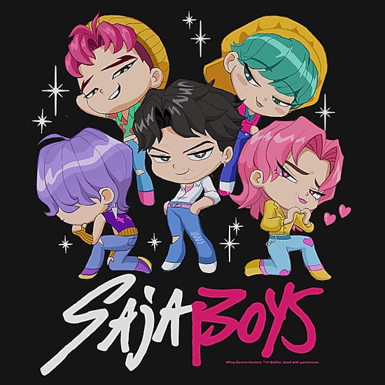 Saja Boys Womens Juniors Crew Neck Long Sleeve KPOP Demon Hunters Sweatshirt