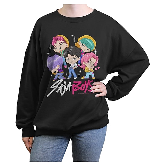 Saja Boys Womens Juniors Crew Neck Long Sleeve KPOP Demon Hunters Sweatshirt