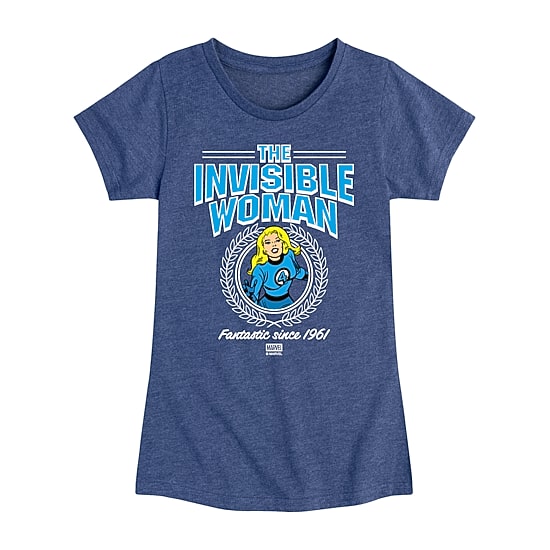 Disney Collection Girls Crew Neck Short Sleeve Regular Fit Marvel Graphic T-Shirt