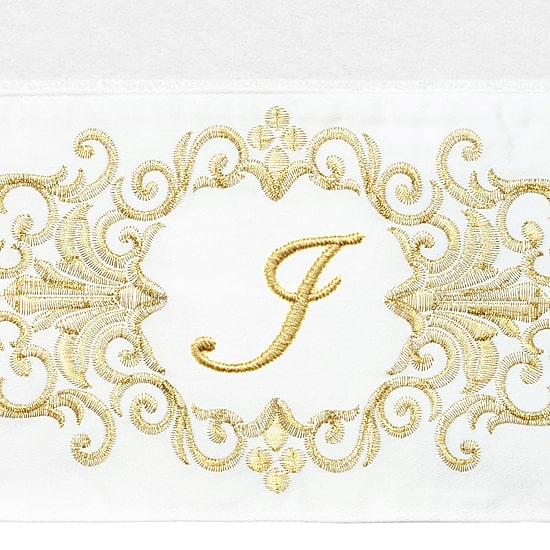 Linum Home Textiles Monica Gold Embellished 2-pc. Bath Towel Set