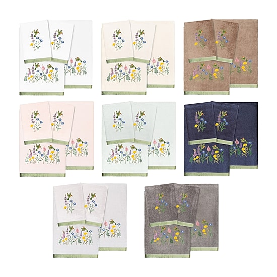 Linum Home Textiles Hada Embellished 4-pc. Bath Towel Set