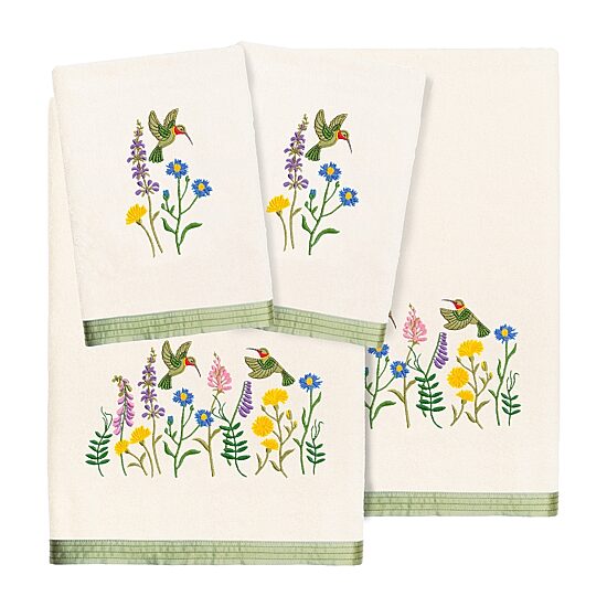 Linum Home Textiles Hada Embellished 4-pc. Bath Towel Set