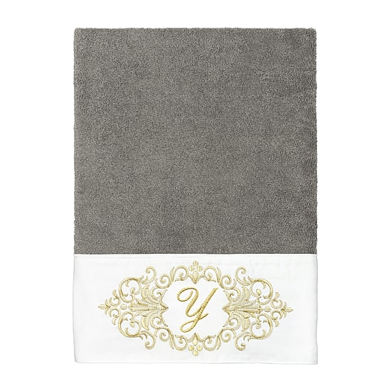 Linum Home Textiles Monica Gold Embellished 2-pc. Bath Towel Set