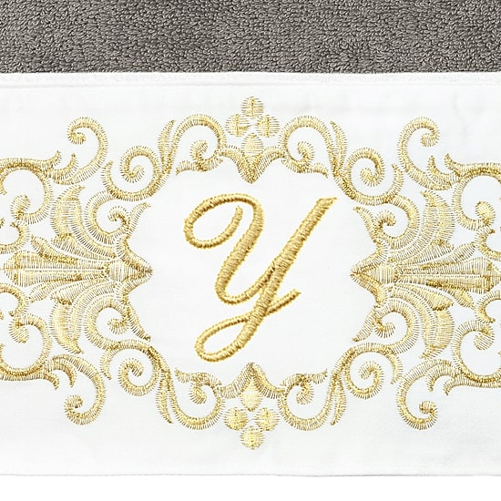 Linum Home Textiles Monica Gold Embellished 2-pc. Bath Towel Set