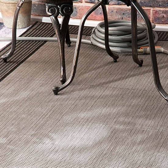 nuLoom Machine Made Outdoor Gris Rug