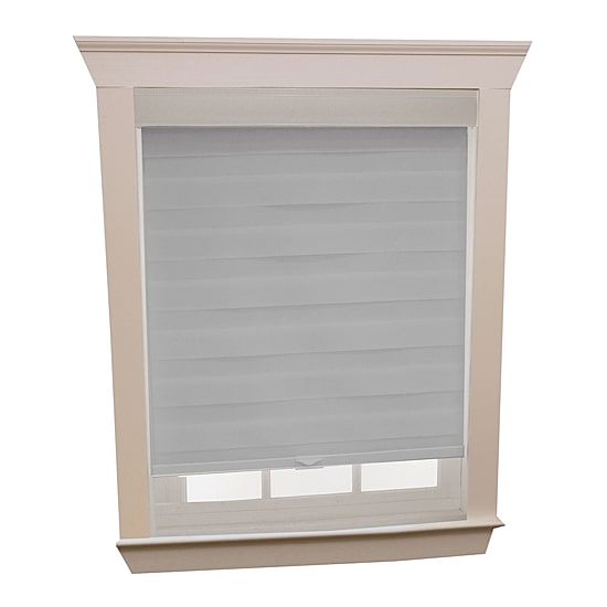 Cordless Celestial Sheer Double-Layered White Zebra Shade 39X72